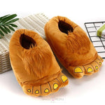 Load image into Gallery viewer, Brown Unisex Monster Feet Slippers Plush Shoes Fur Slipper
