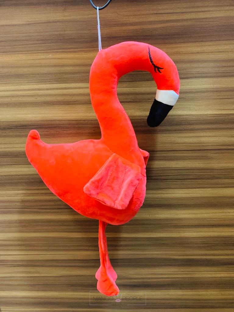 Cute Orange Flamingo Soft Toy - 30Cm Plush