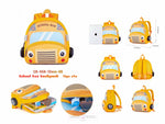 Load image into Gallery viewer, Cute Yellow School Bus Soft Backpack For Kids
