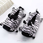 Load image into Gallery viewer, Cute Animal Zebra Style Plush Slipper Slippers Shoes
