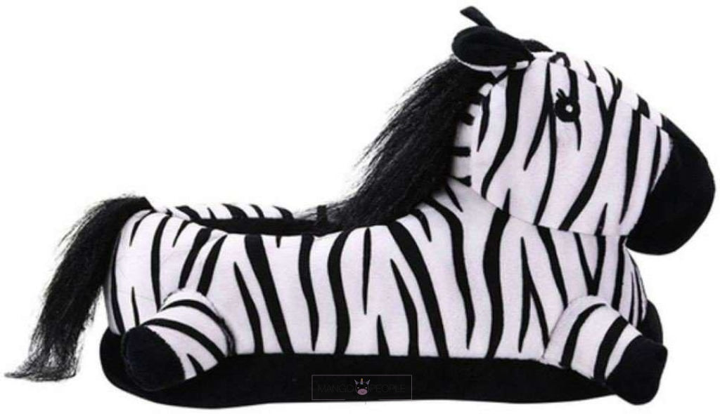 Cute Animal Zebra Style Plush Slipper Slippers Shoes