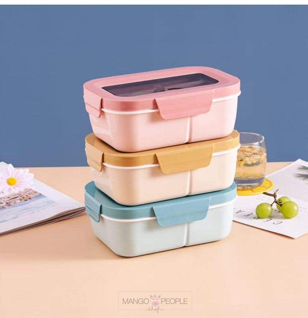 Double Compartment Lunch Box For School Kids - 900Ml Bento