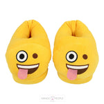 Load image into Gallery viewer, Emoji Plush Slippers Mango People Local Tongue out 
