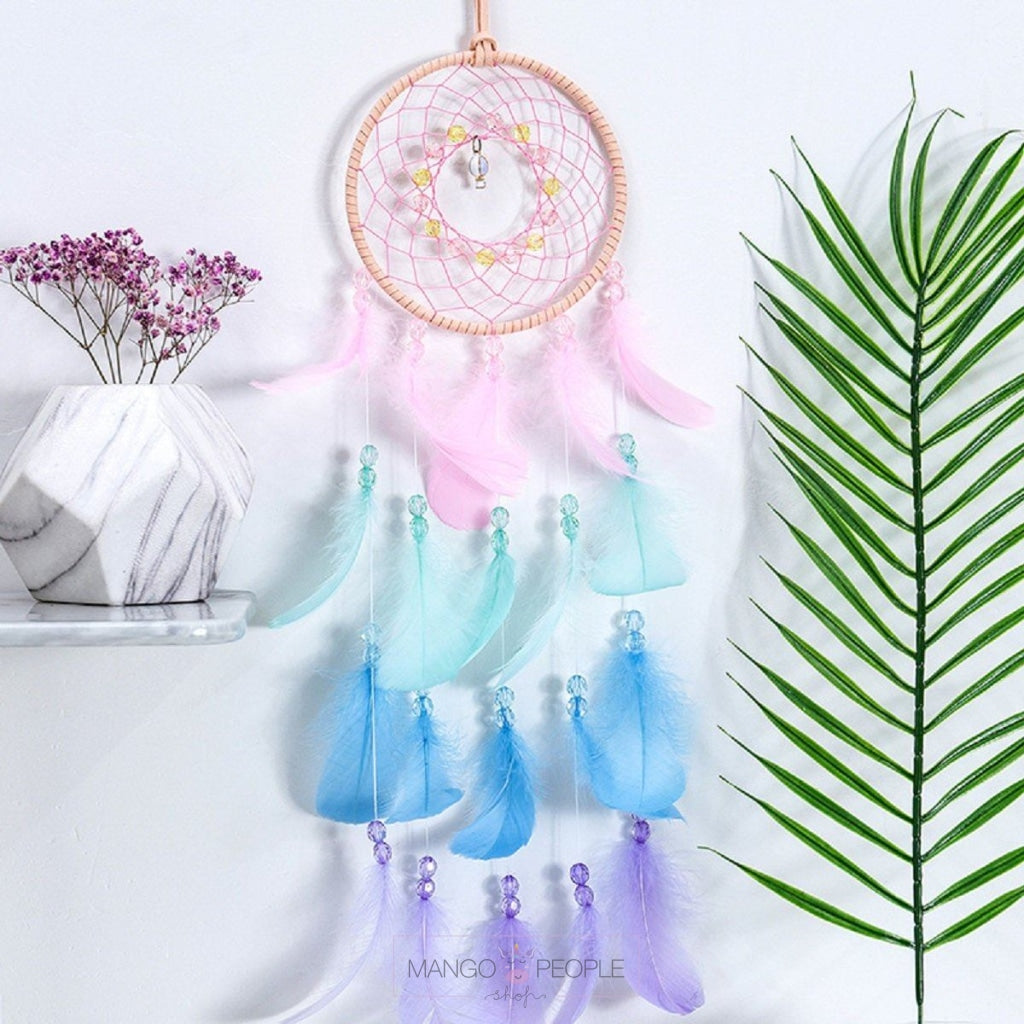 Feathery Colorful Dream Catcher Wall Hanging Mango People Local 