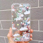 Load image into Gallery viewer, Flying Glitter Unicorns iPhone 6 Plus/7/7 Plus and Samsung S8 Plus Silicone Case Mango People International 