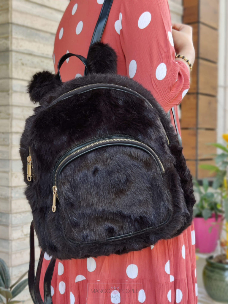 Furry Bunny Ears Backpack Bag Mango People Local 