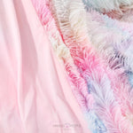 Load image into Gallery viewer, Fuzzy Rainbow Blanket/Throw Fur Blanket Mango People Factory 
