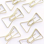 Load image into Gallery viewer, Gold Ribbon Bow Paper Clip- Set of 8 Stationery Supple Room 
