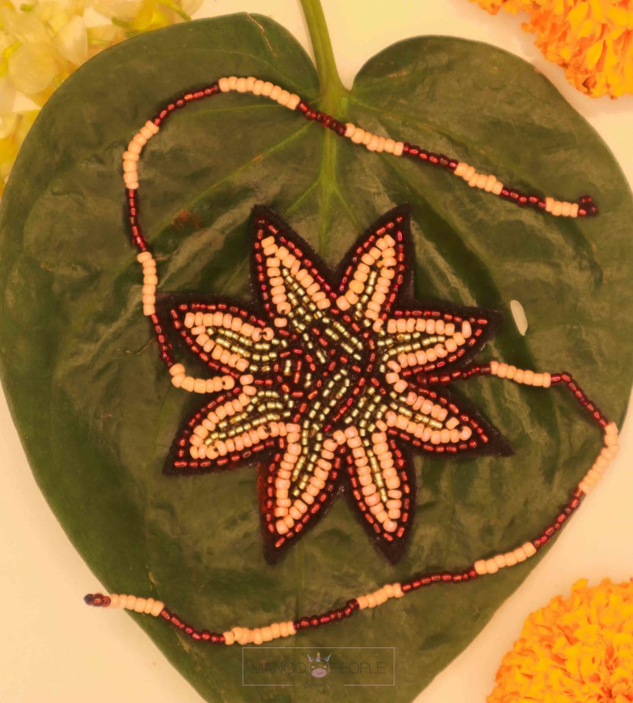 Handcrafted Flower Beaded Rakhi