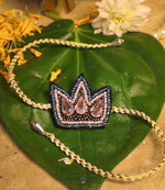 Load image into Gallery viewer, Handmade Beaded Crown Rakhi