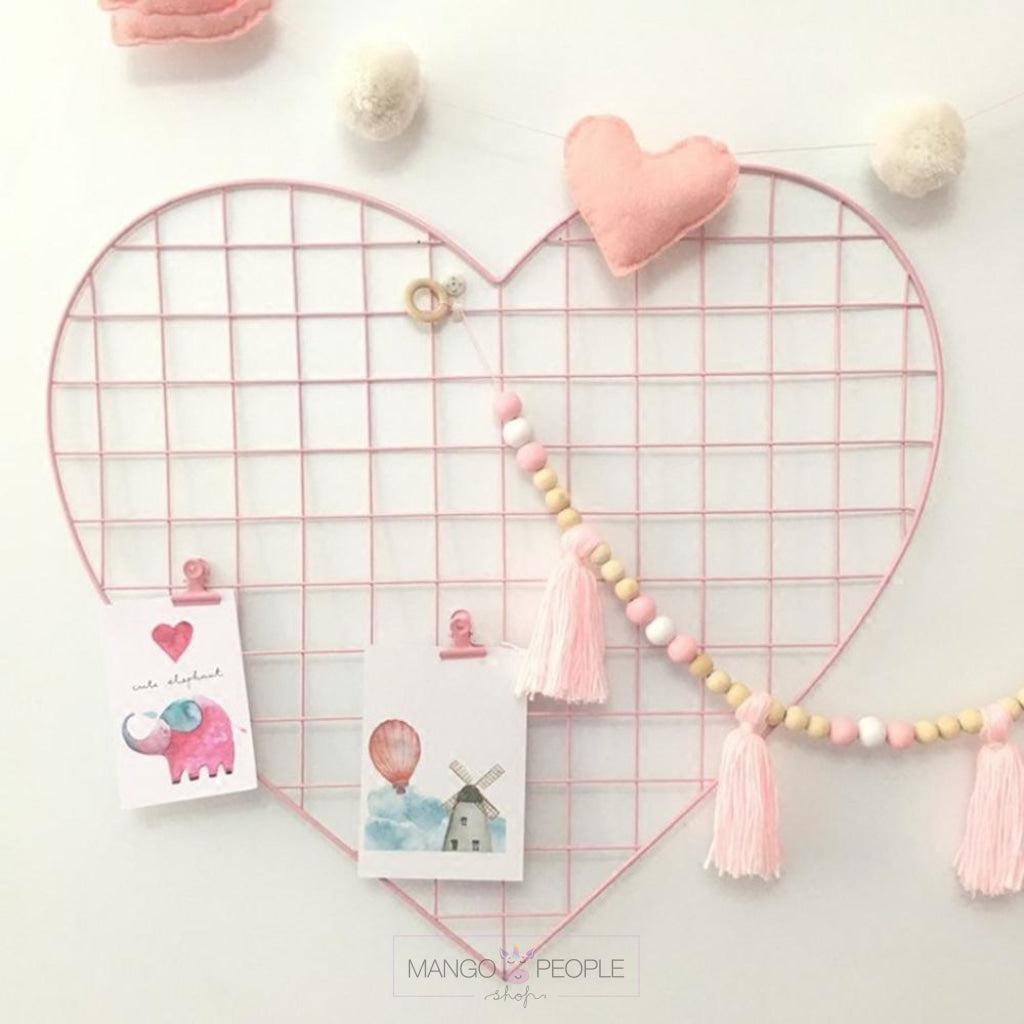 Heart Wall Grid Home & Living Mango People Local Pink 