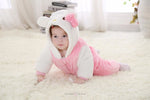 Load image into Gallery viewer, Hello Kitty Flannel Hooded Romper for Babies Kids Onesie Mango People International 
