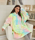 Load image into Gallery viewer, Hooded Blanket Sweatshirt-One Size Fits All Oversized Sweatshirts
