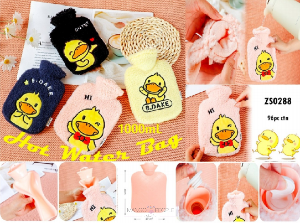 Hot Water Bag With Cute Cartoon Design Soft Cover For Pain Relief -1000Ml