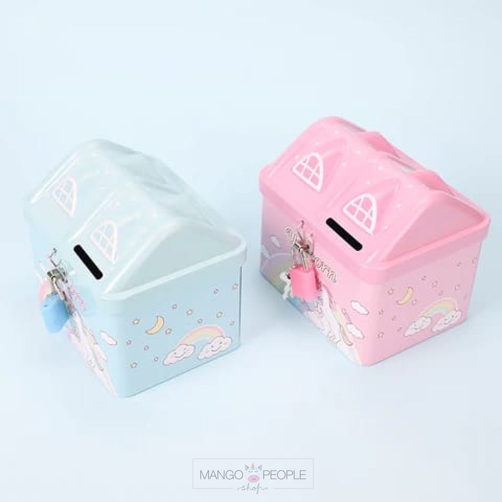 Pack Of 2 House Shaped Kids Money Bank