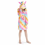 Load image into Gallery viewer, Kids Rainbow Unicorn Bathrobe Bath Robe Mango People Local 
