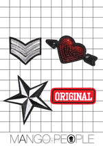 Load image into Gallery viewer, Love Arrow Patch Set Pins &amp; Patches Mango People International 
