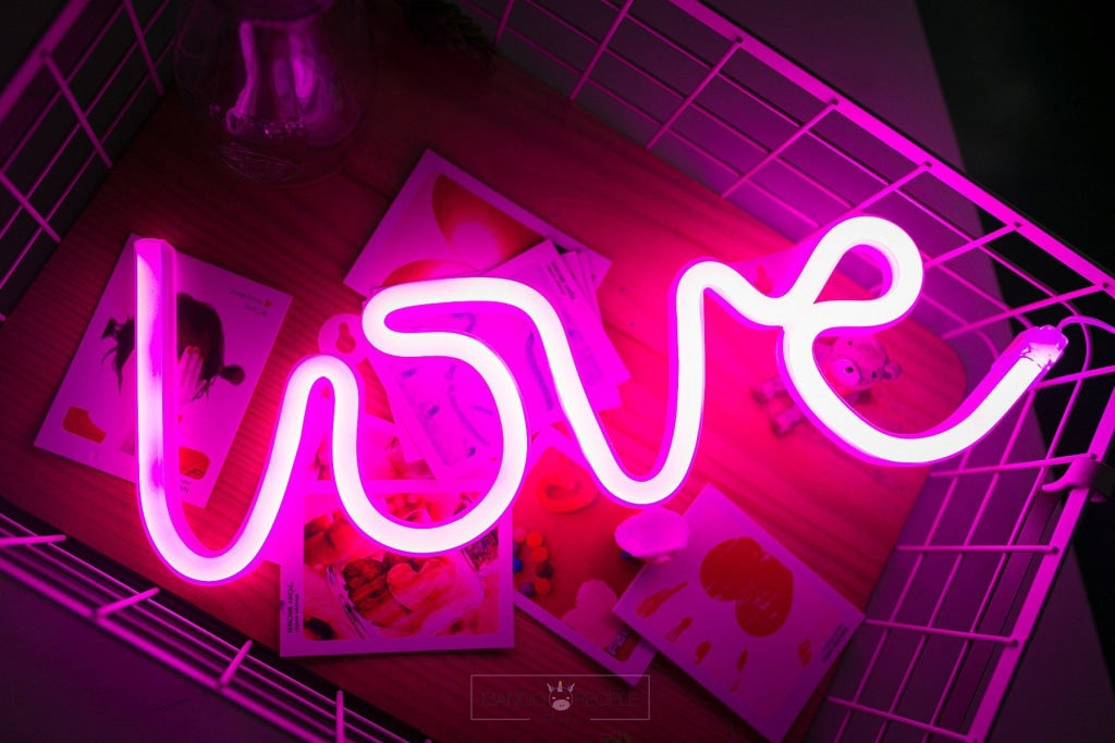 Love Neon Light Table Lamps Mango People Local 
