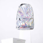 Load image into Gallery viewer, Lustrous Silver Holographic Backpack Backpack Mango People Factory 
