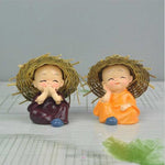 Load image into Gallery viewer, Miniature Hay Hat Monk Statues Home &amp; Living Mango People Local 