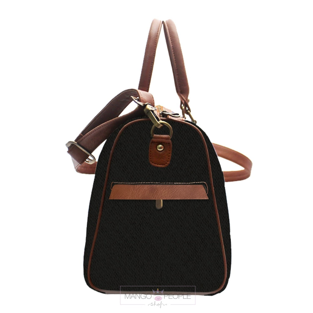 Monogram Personalised Black Solid Colour - Duffle Bag Duffle Bag UrbanHand 