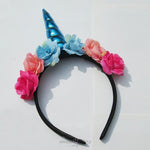 Load image into Gallery viewer, Multi-Color Unicorn Head-Band Head Bands Mango People International Blue 