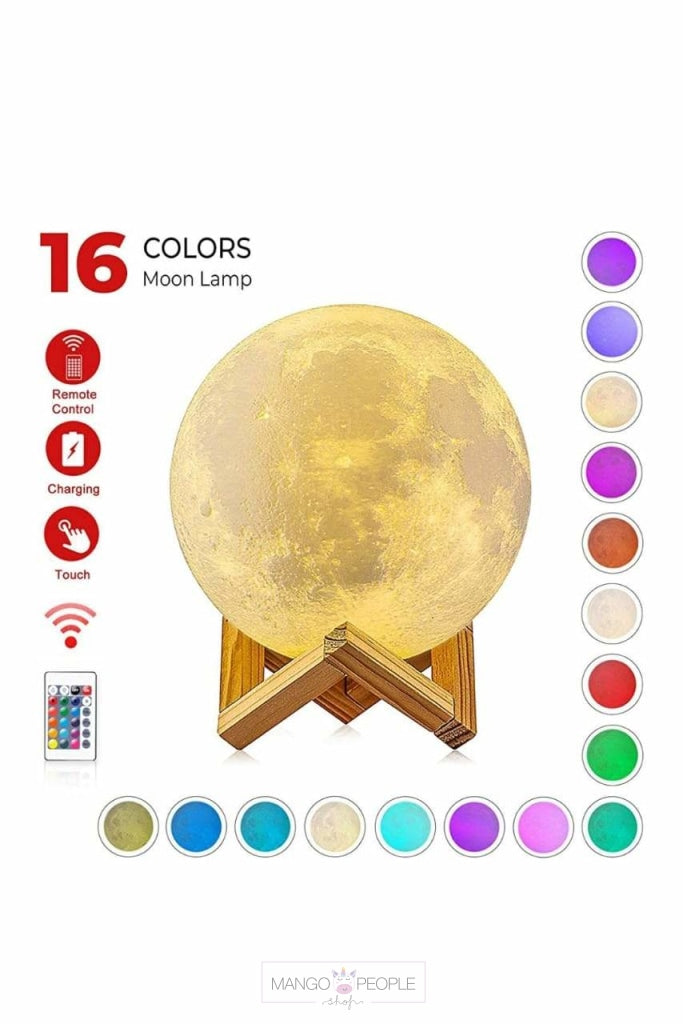 Multi Colour Personalised Moon Lamp - COD Not Available Lamp ISAGON 