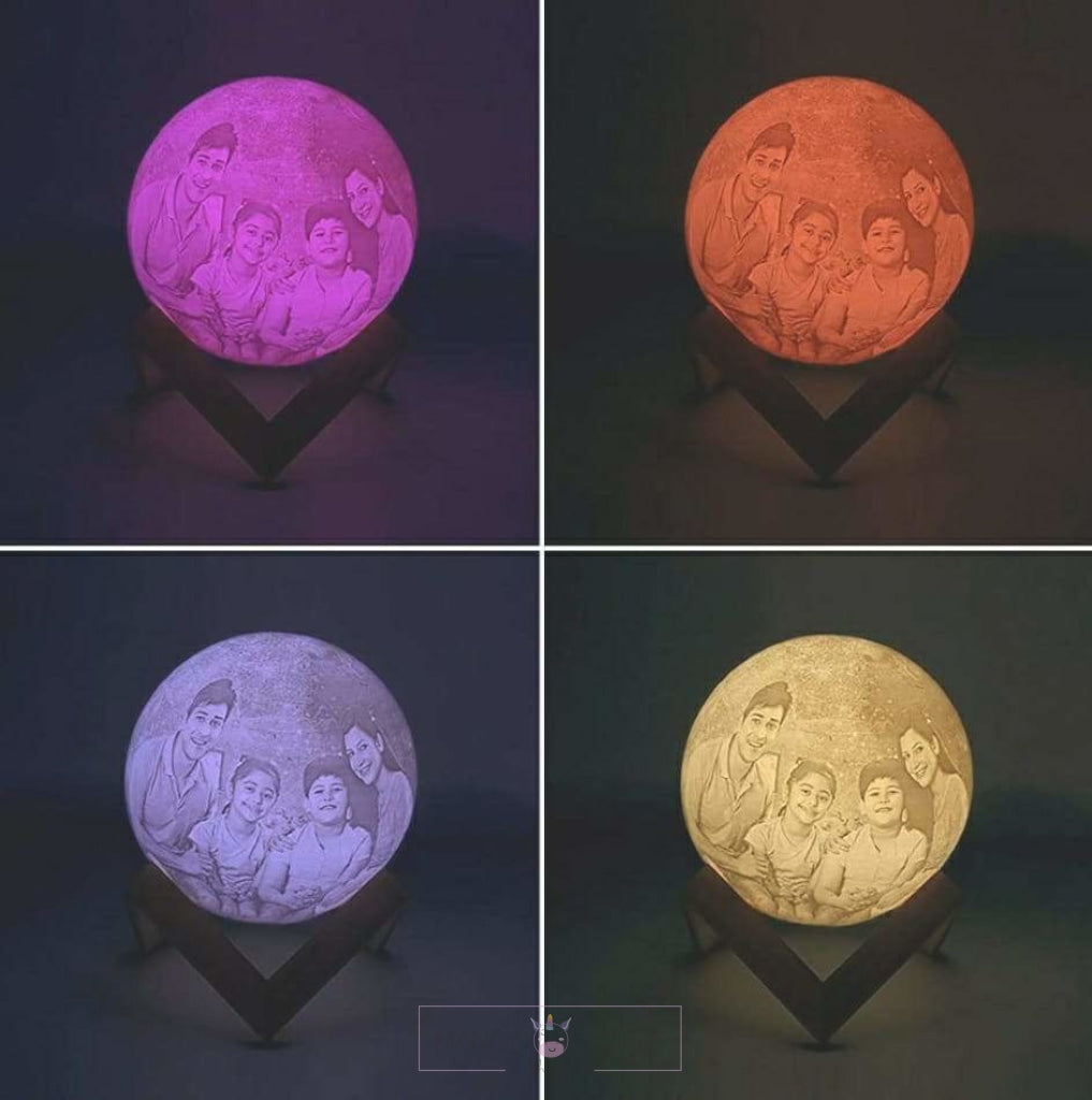 Multi Colour Personalised Moon Lamp - COD Not Available Lamp ISAGON 