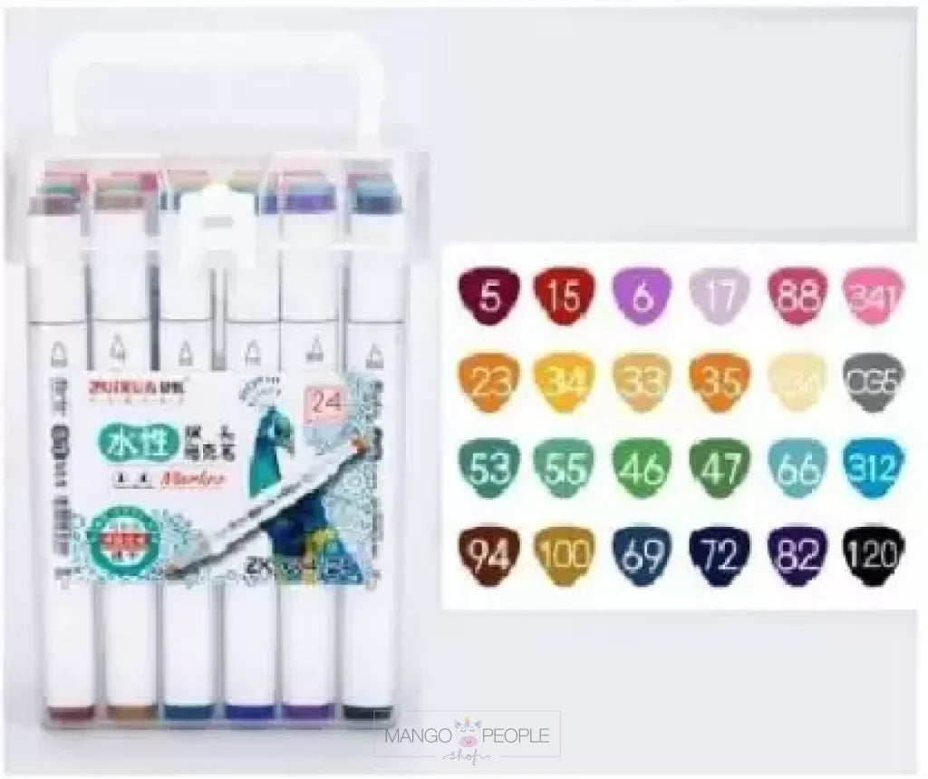 Multicolor Double Tip Marker For Artists Marker Pens