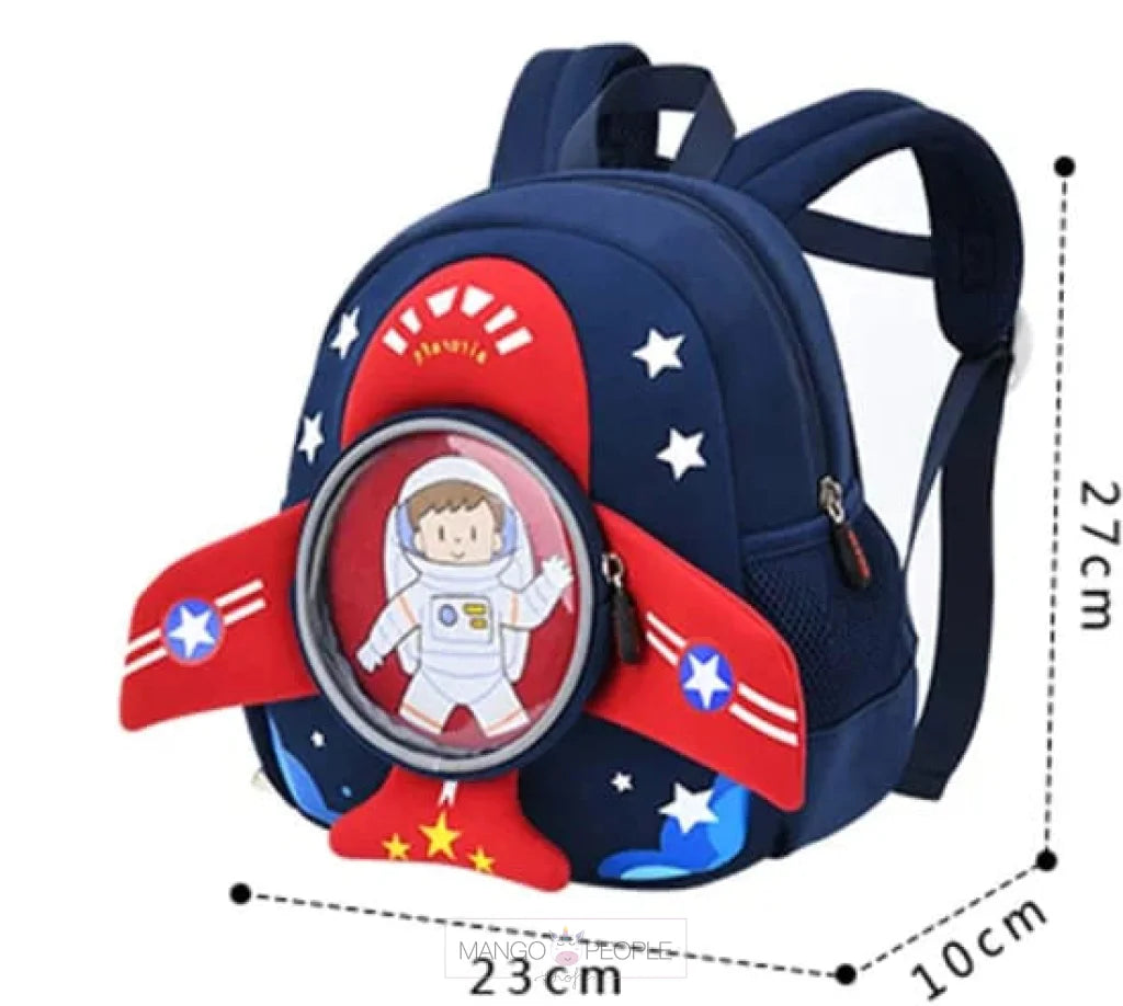 Cute Space Theme Astronaut Design Fancy Backpack For Kindergarten Kids Kids