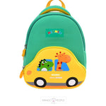 Load image into Gallery viewer, Cute And Funny Car Design Backpack For Toddlers Green Kids Cartoon