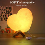 Load image into Gallery viewer, Personalised Heart Moon Lamp - No COD Available Night Lamp Isagon 
