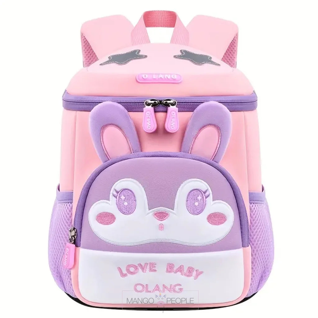 Pet On The Back Backpack For Kids Pink Fox