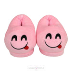 Load image into Gallery viewer, Pink Emoji Plush Slippers Mango People Local Yummy 
