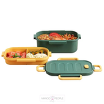 Load image into Gallery viewer, Plastic Grid Two - Layer Rectangular Lunch Box - 1000Ml