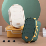 Load image into Gallery viewer, Plastic Grid Two - Layer Rectangular Lunch Box - 1000Ml