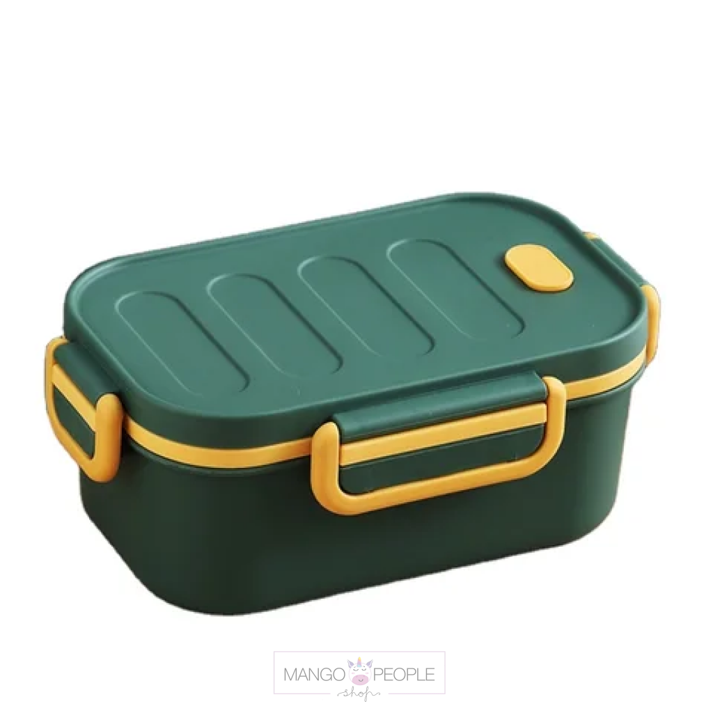 Plastic Grid Two - Layer Rectangular Lunch Box - 1000Ml