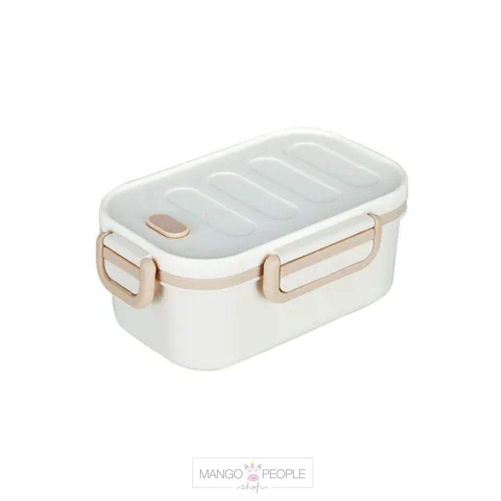 Plastic Grid Two - Layer Rectangular Lunch Box - 1000Ml