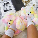 Load image into Gallery viewer, Plush Teddy Bear Slippers
