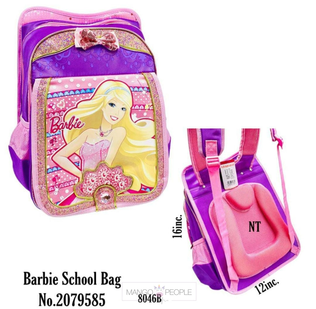 Premium Quality Barbie Princess Bag For School Students Kids Backpack