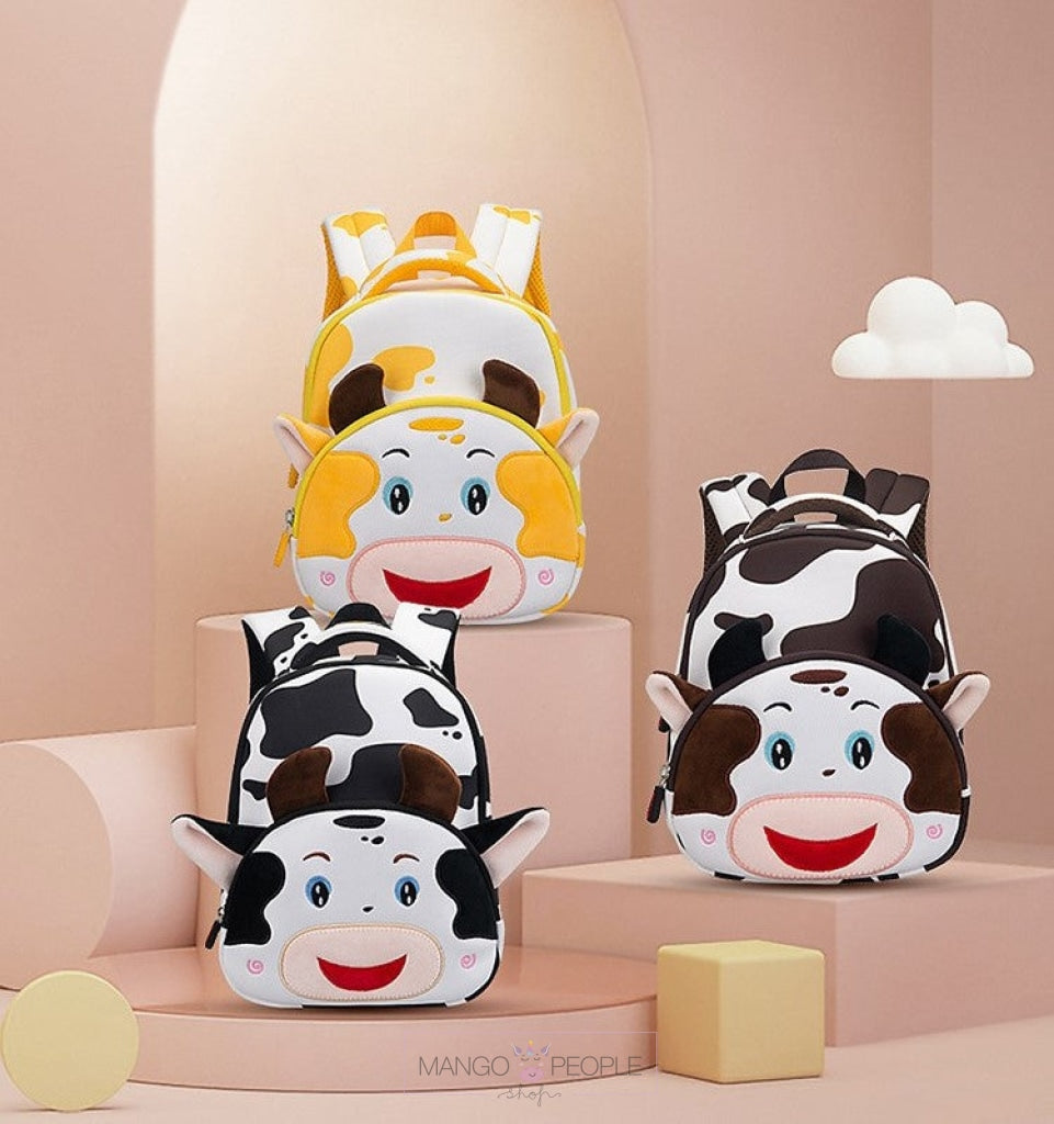 Premium Quality Cute 3D My Cutesy Cow Design Backpack For Kindergarten Kids Animal Kids