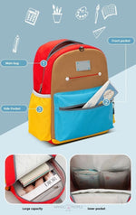 Load image into Gallery viewer, Premium Quality Tri Color Backpack For School Students Kids