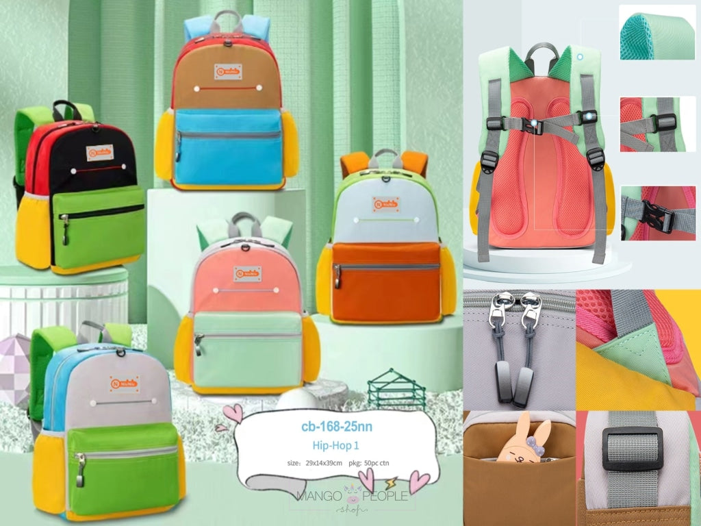 Premium Quality Tri Color Backpack For School Students Kids