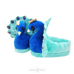Load image into Gallery viewer, Pretty Plush Peacock Slippers