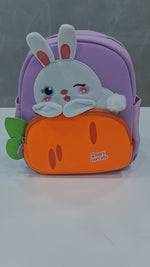Load and play video in Gallery viewer, Carrot Bunny Rabbit Design Backpack for Kids With Anti-Lost Rope