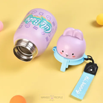 Load image into Gallery viewer, Rabbit Design Stainless Steel Water Bottle With Strap - 350Ml
