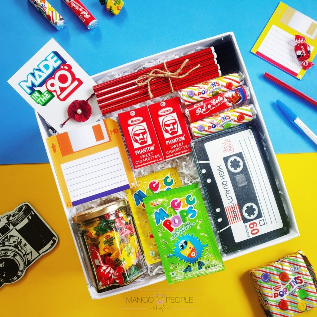 Raksha Bandhan Special 90s NOSTALGIA Gift Hamper Box FOOD Cutistic Gifts 