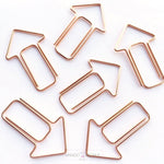 Load image into Gallery viewer, Rose Gold Arrow Paper Clip- Set of 8 Stationery Supple Room 
