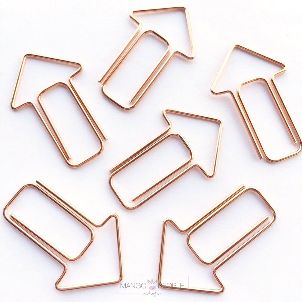 Rose Gold Arrow Paper Clip- Set of 8 Stationery Supple Room 
