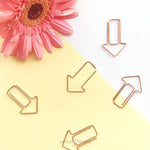 Load image into Gallery viewer, Rose Gold Arrow Paper Clip- Set of 8 Stationery Supple Room 
